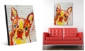 Creative Gallery Boston Terrier Graffiti in Orange Yellow 16" x 20" Acrylic Wall Art Print